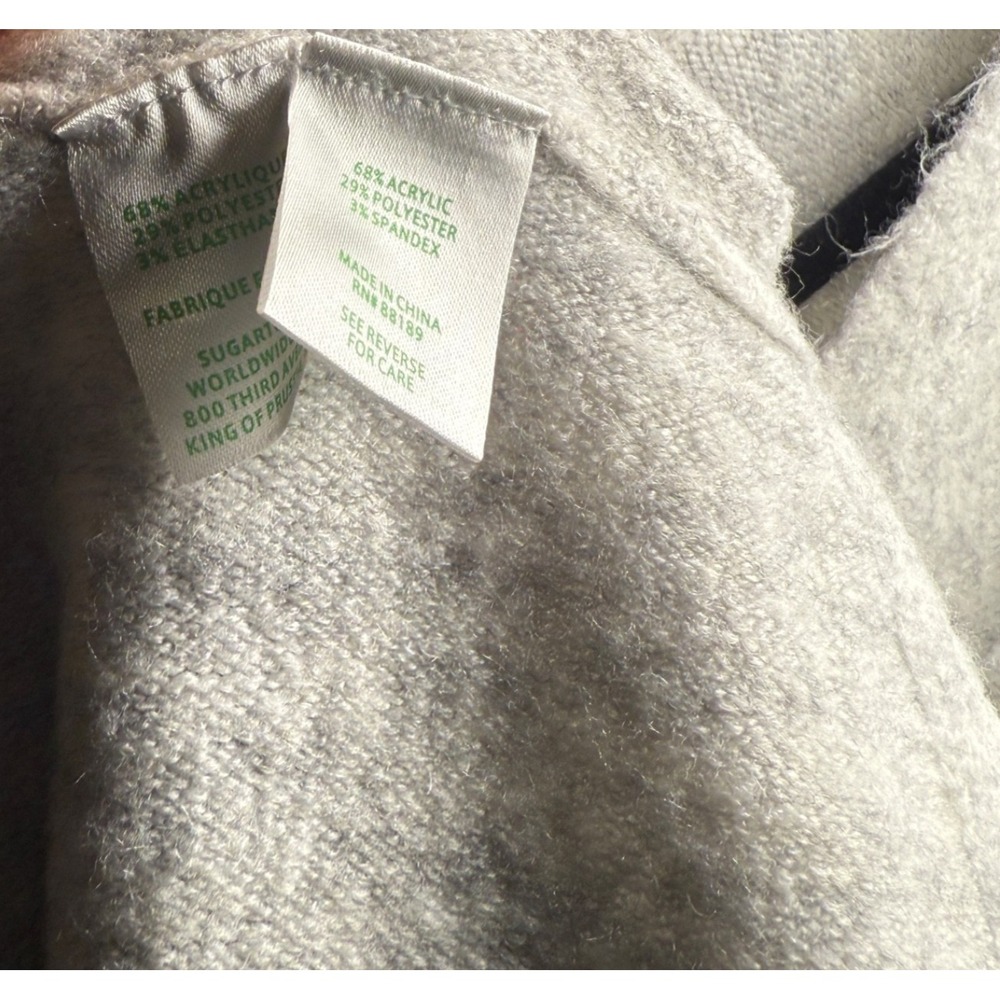 Lilly Pulitzer Button Sweater Womens L Gray Nautical‎ Soft Minimalist Cozy - Picture 7 of 7